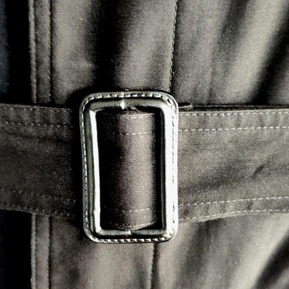 Ralph Lauren Black Single Breasted Trench Coat with Removable Wool Lining 42R - Picture 4 of 15